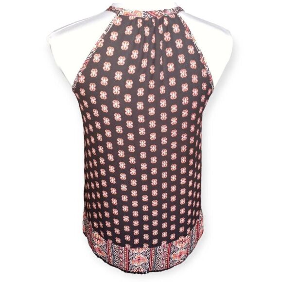 PINK REPUBLIC BLACK & RED FLORAL TASSEL TANK TOP SZ. XS EUC - Picture 4 of 5